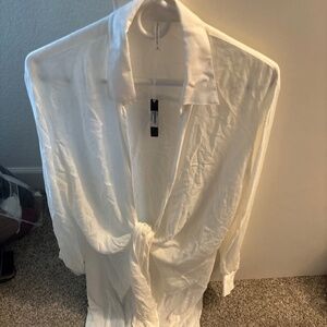 Gooseberry intimates, white oversized blouse new with tags medium large